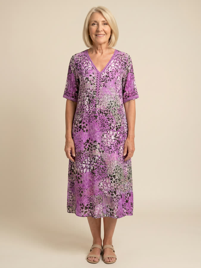 Iris flowing dress - Purple