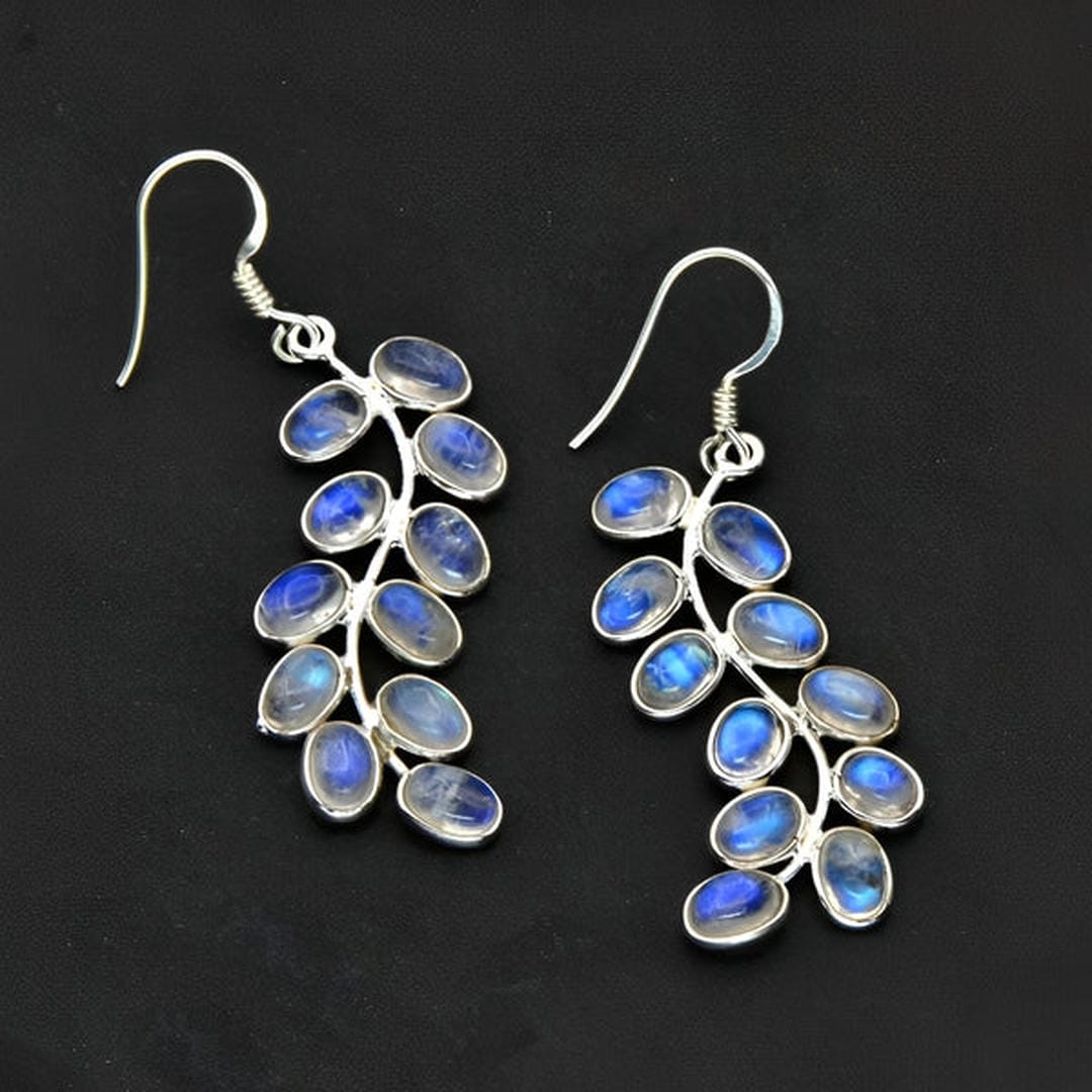 Moonstone | Purple Elegant Earrings
