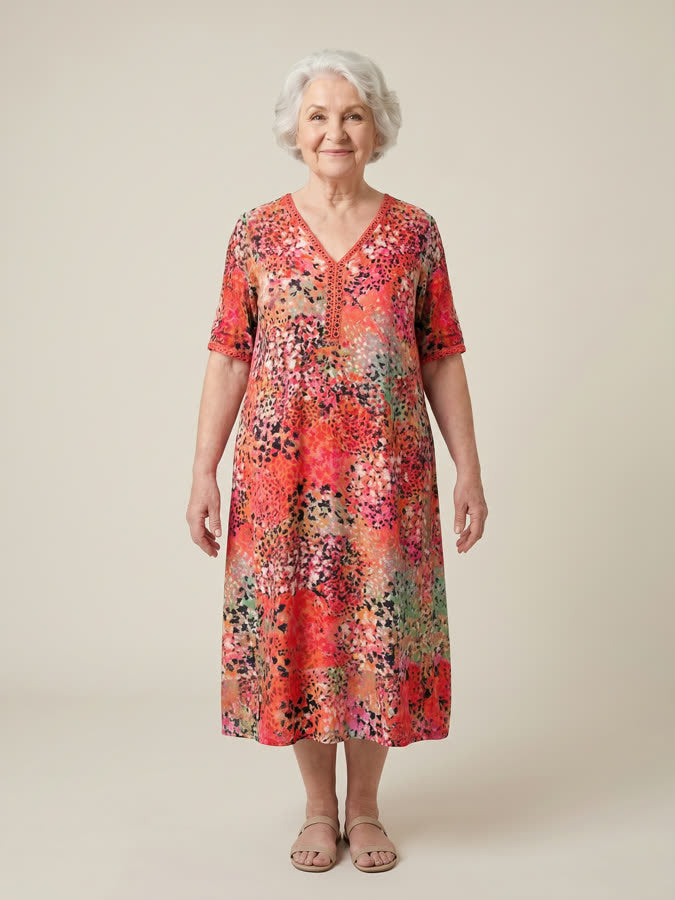 Iris flowing dress - Red
