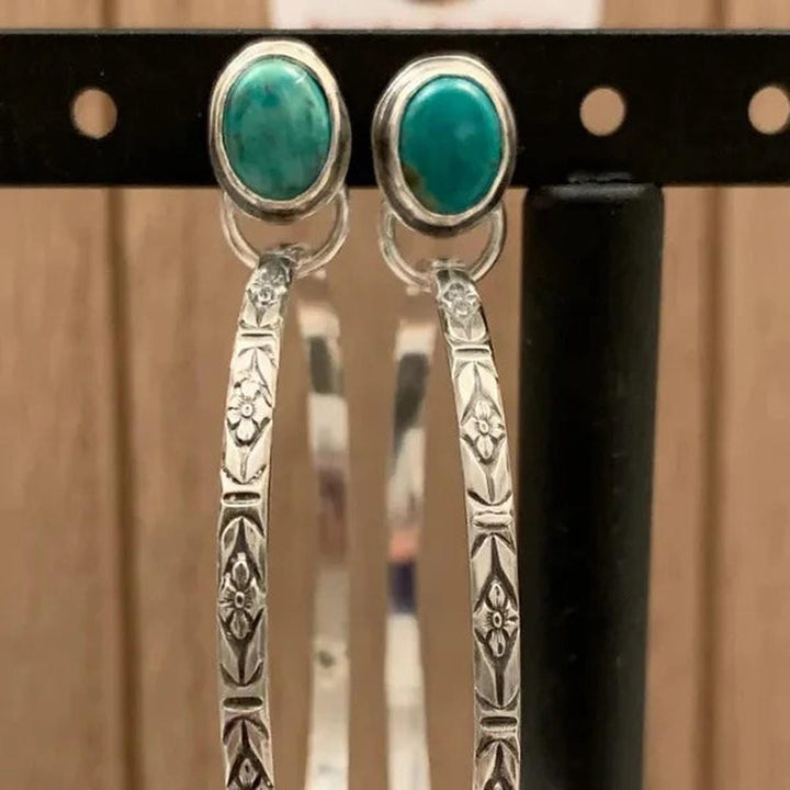 Vintage Onyx Boho Chic Earrings