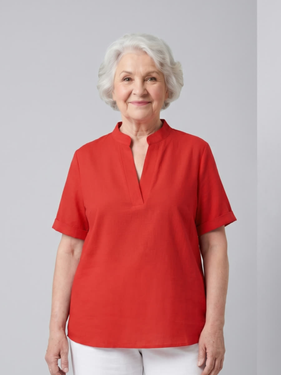 Alessia relaxed shirt - Red