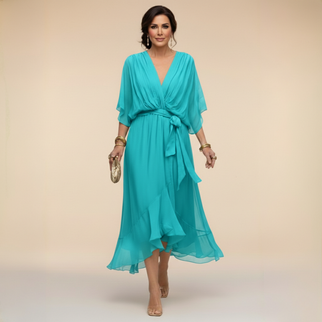 Marta | Lightweight Sheer V-Neck Dress