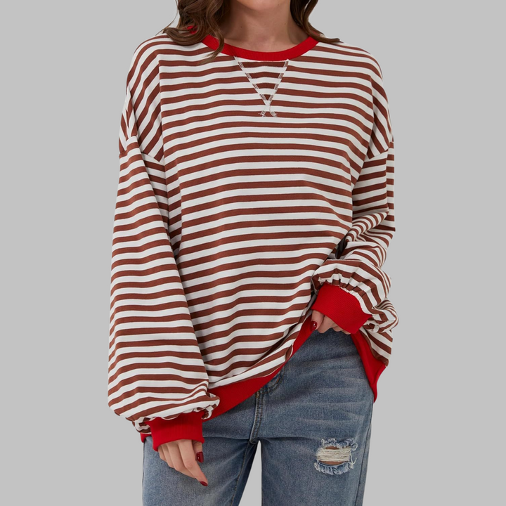 LUKA | Casual  Round Neck Striped Shirt
