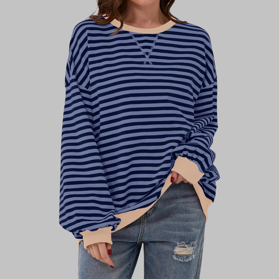 LUKA | Casual  Round Neck Striped Shirt