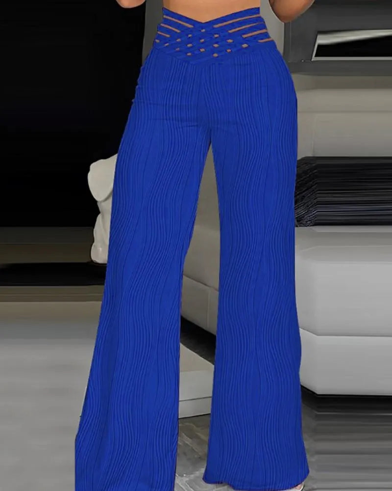 Emy | High Waist Crisscross Trousers