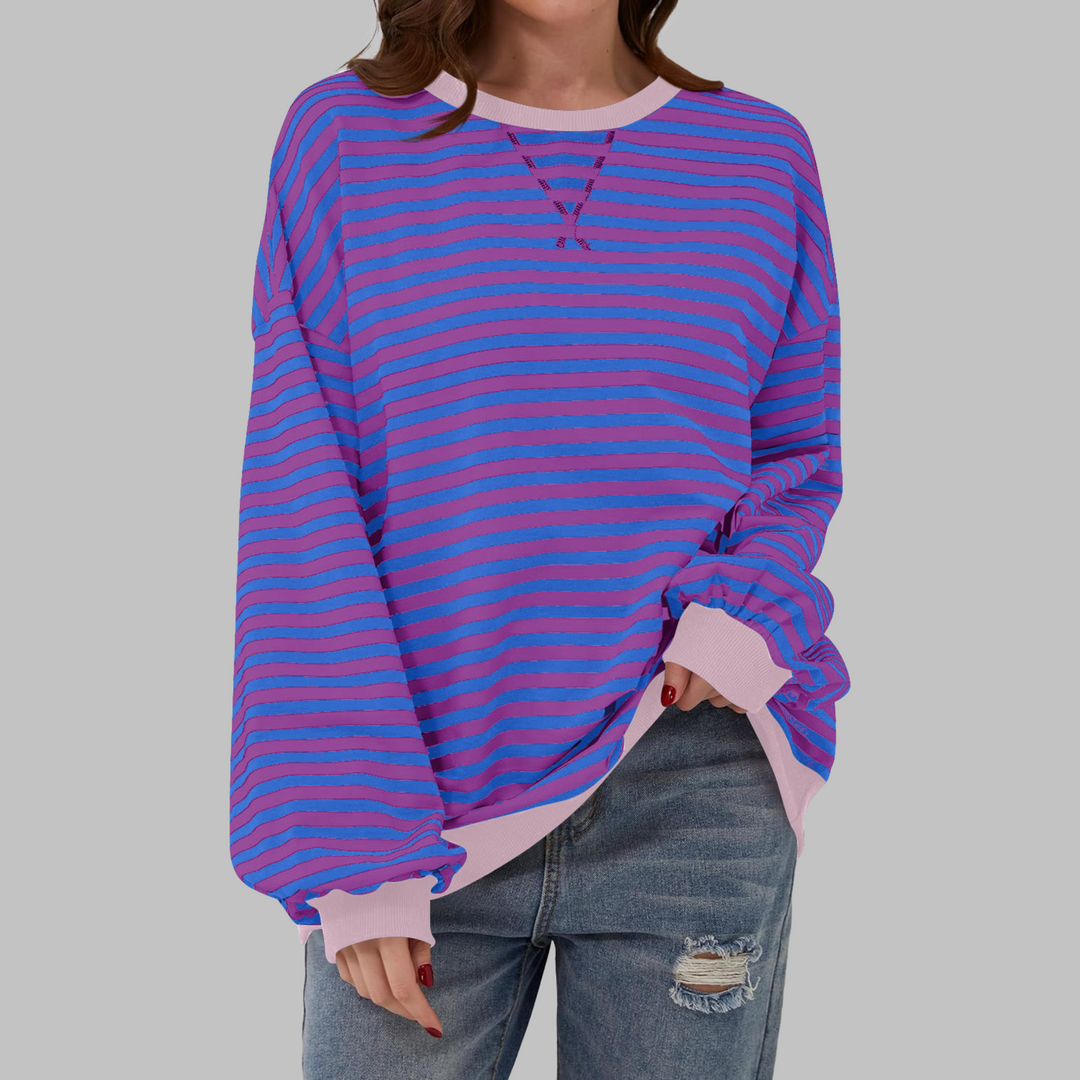 LUKA | Casual  Round Neck Striped Shirt