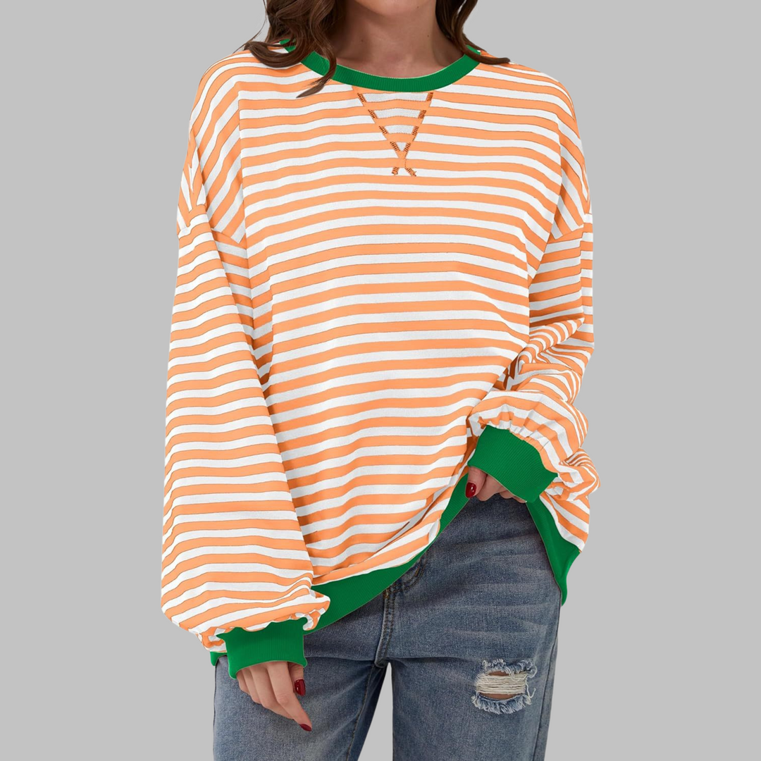 LUKA | Casual  Round Neck Striped Shirt