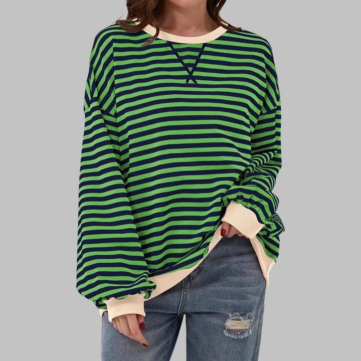 LUKA | Casual  Round Neck Striped Shirt