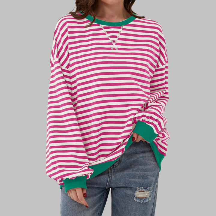 LUKA | Casual  Round Neck Striped Shirt