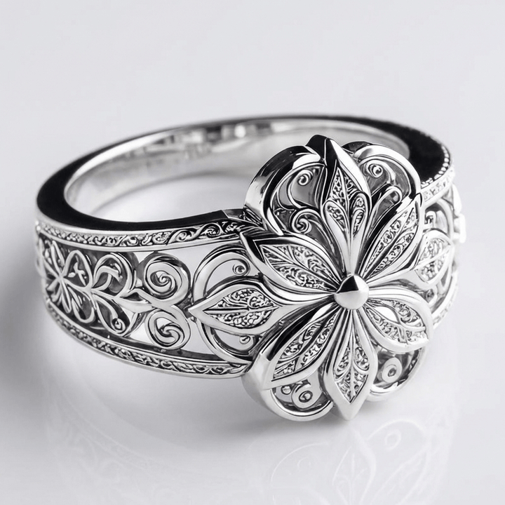 Elysia | Silver Floral Zirconia Ring