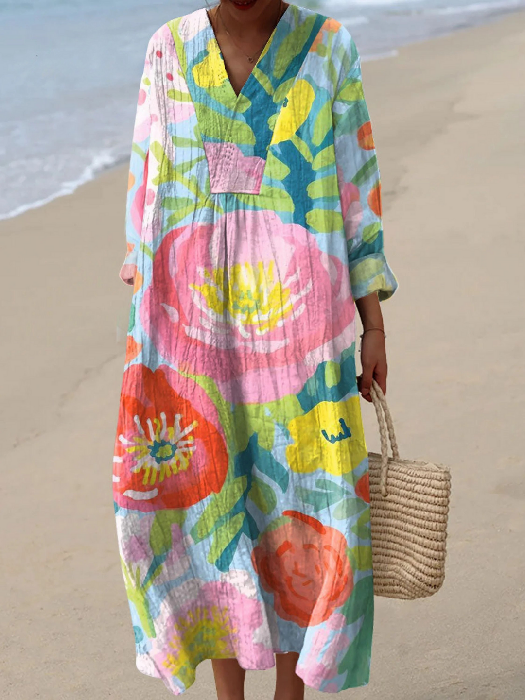 Talina | Airy Spring Dress with Long Sleeves