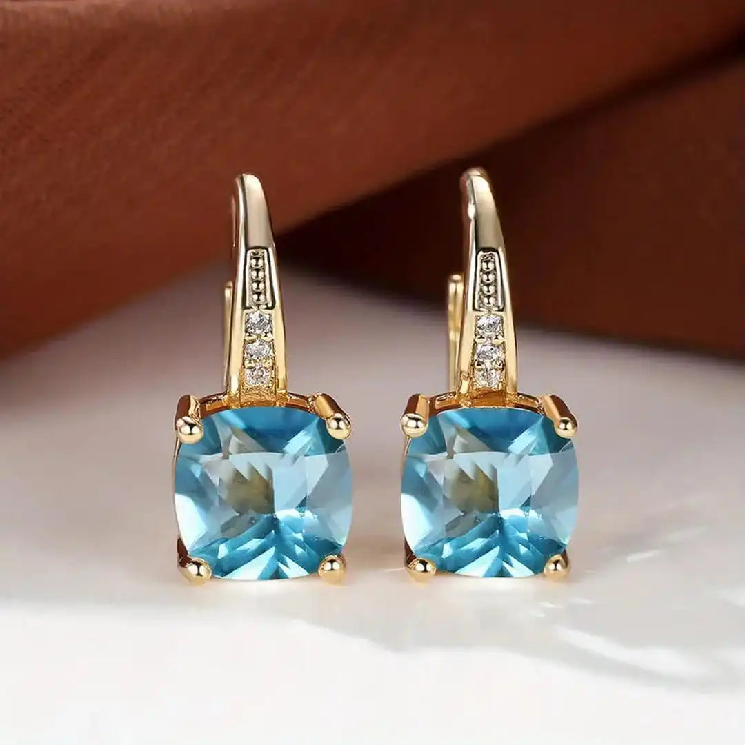 Mystic | Sapphire Stone Hoop Earrings
