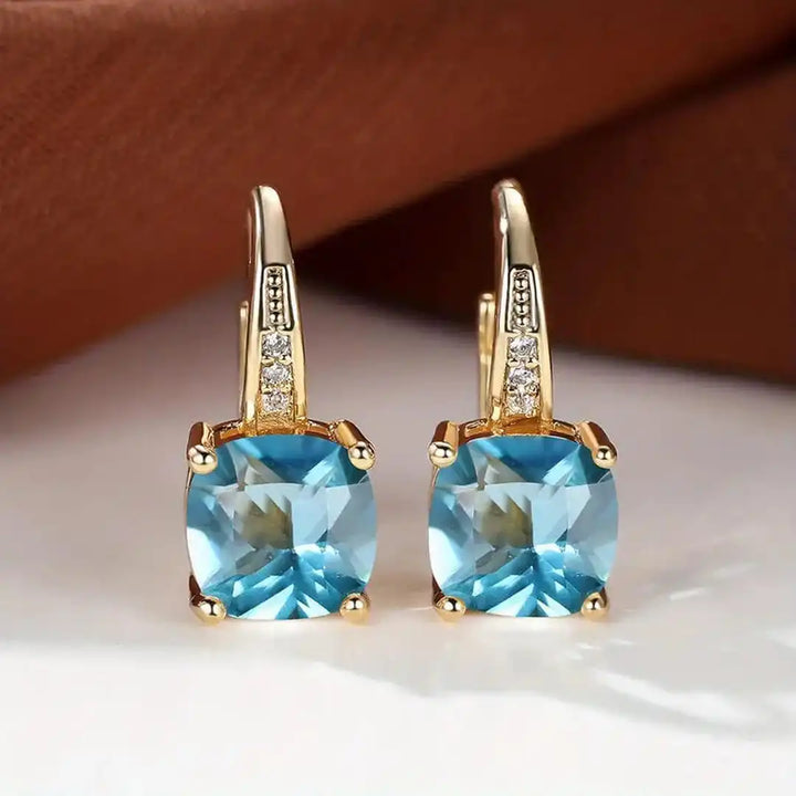 Mystic | Sapphire Stone Hoop Earrings