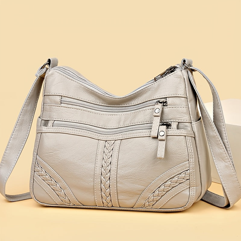 Women's | PU Handbag with Adjustable Crossbody/Shoulder Strap,