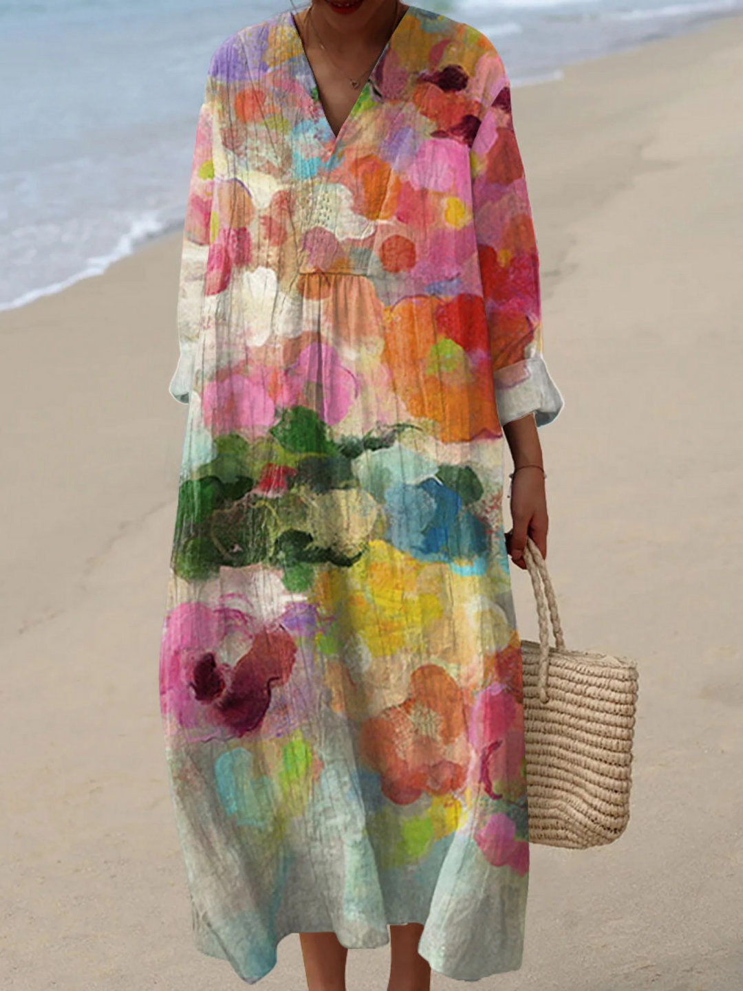 Marina | Airy Spring Dress with Long Sleeves