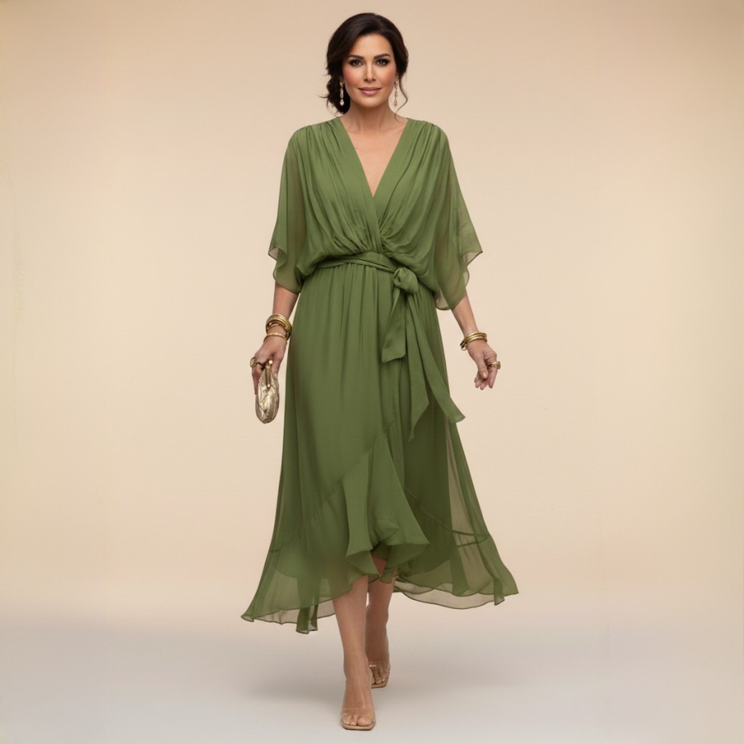 Marta | Lightweight Sheer V-Neck Dress