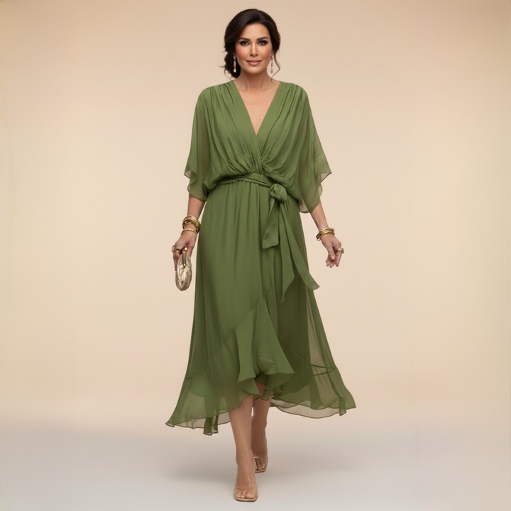 Marta | Lightweight Sheer V-Neck Dress