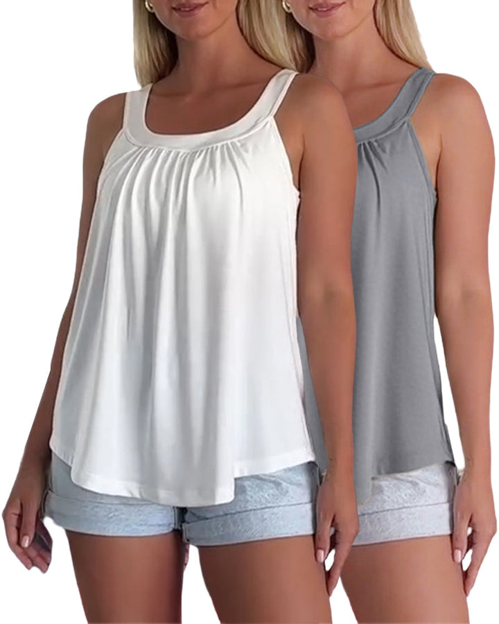 Alina | Solid Pleated Top