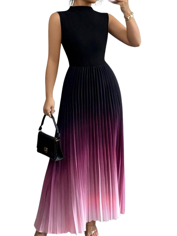 Elara | Elegant Ombre Sleeveless Evening Dress