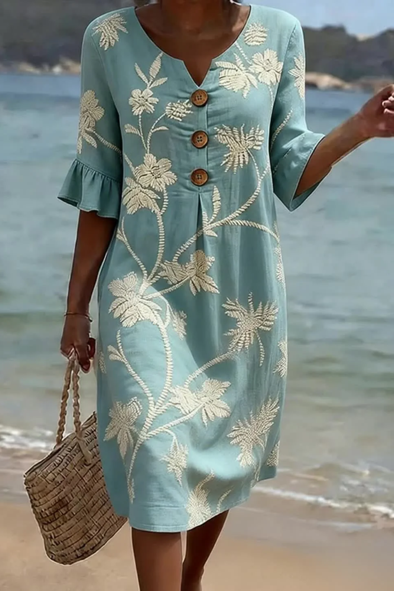 Nemi | Elegant Floral Midi Dress