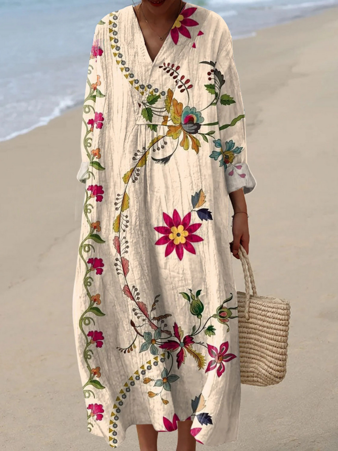 Carina | Airy Spring Dress with Long Sleeves