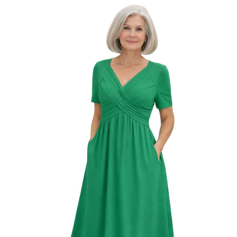 Viola™ | Elegant Midi Dress with Tummy Control