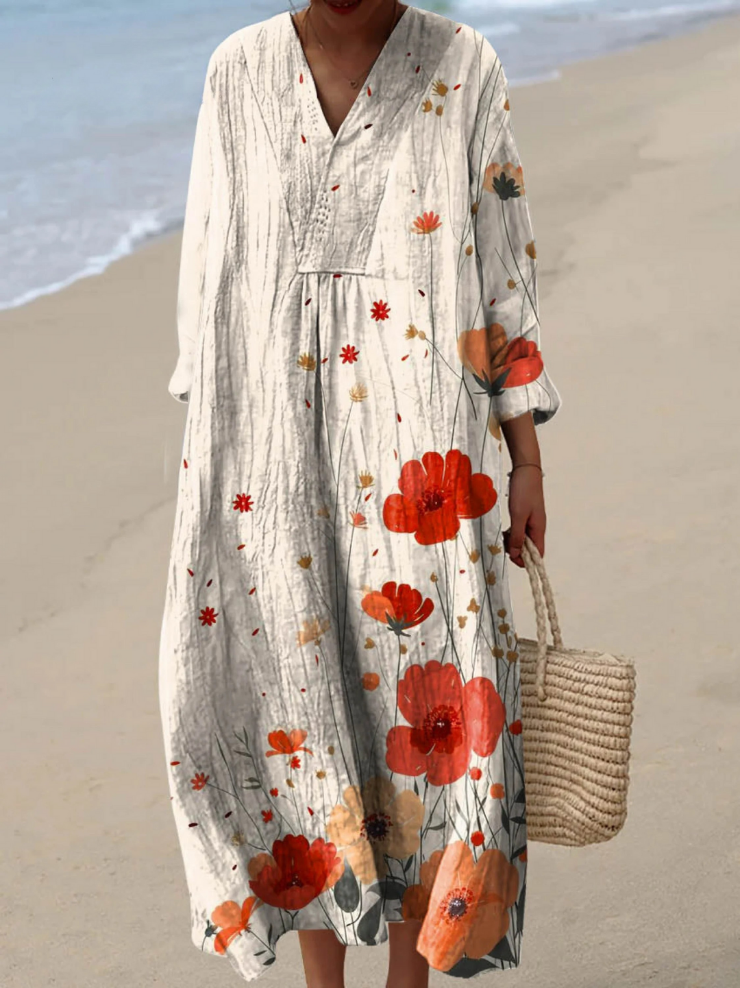 Elena | Airy Spring Dress with Long Sleeves