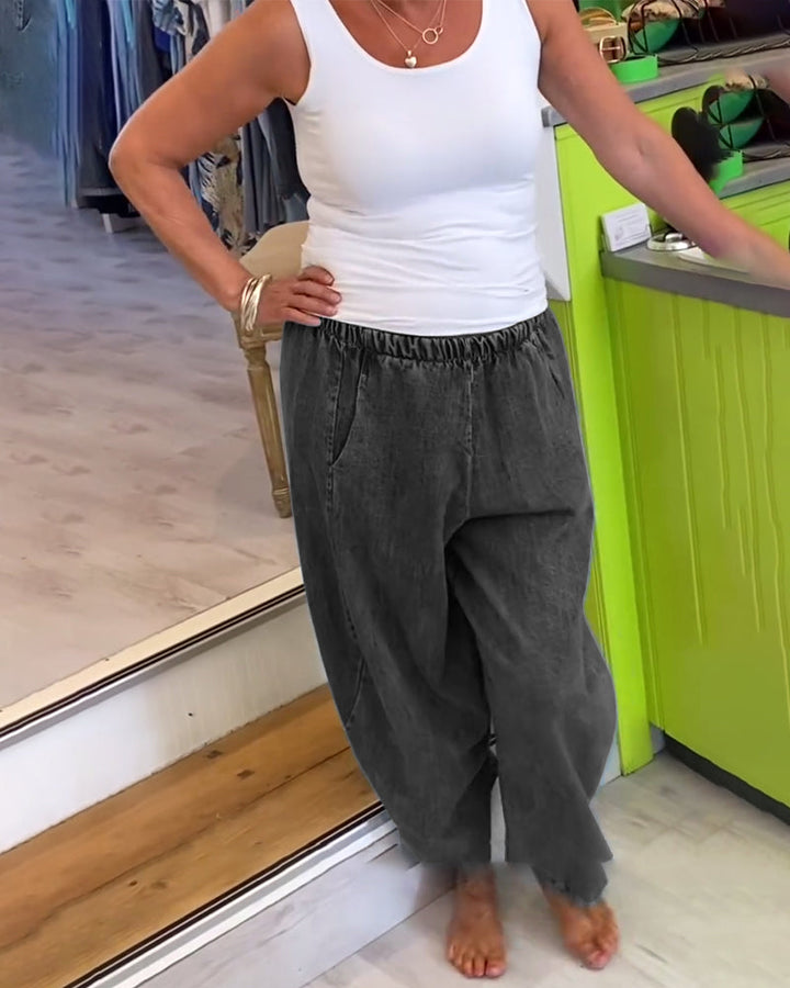 Elina | Relaxed Elastic Waist Jeans
