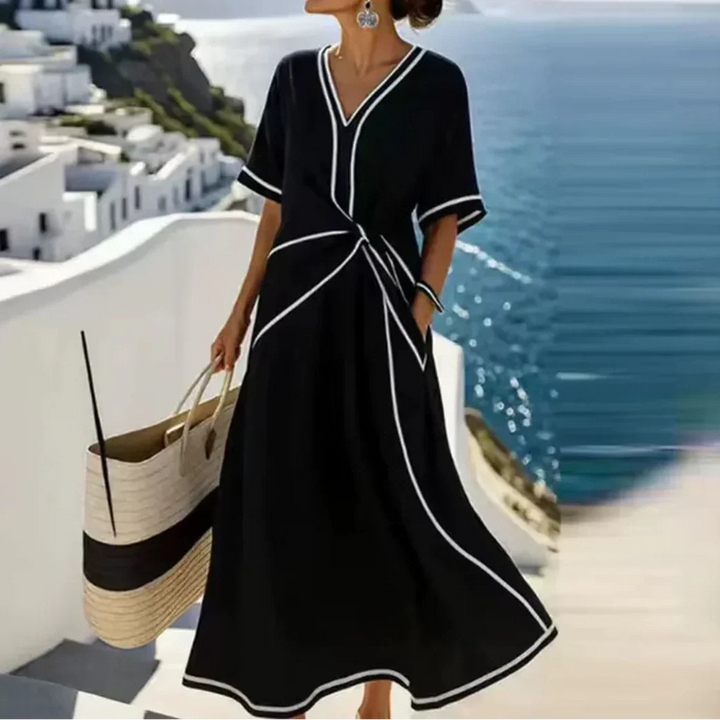 Moria | Elegant Dress with Flattering Waist and Festive Chic