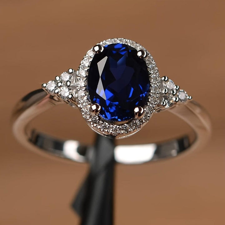 Midnight | Majesty Sapphire Oval Ring