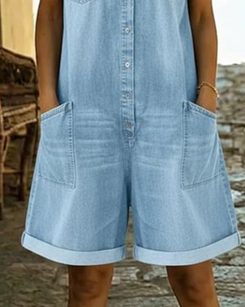 Delya | Short Sleeve Playsuit Dress.