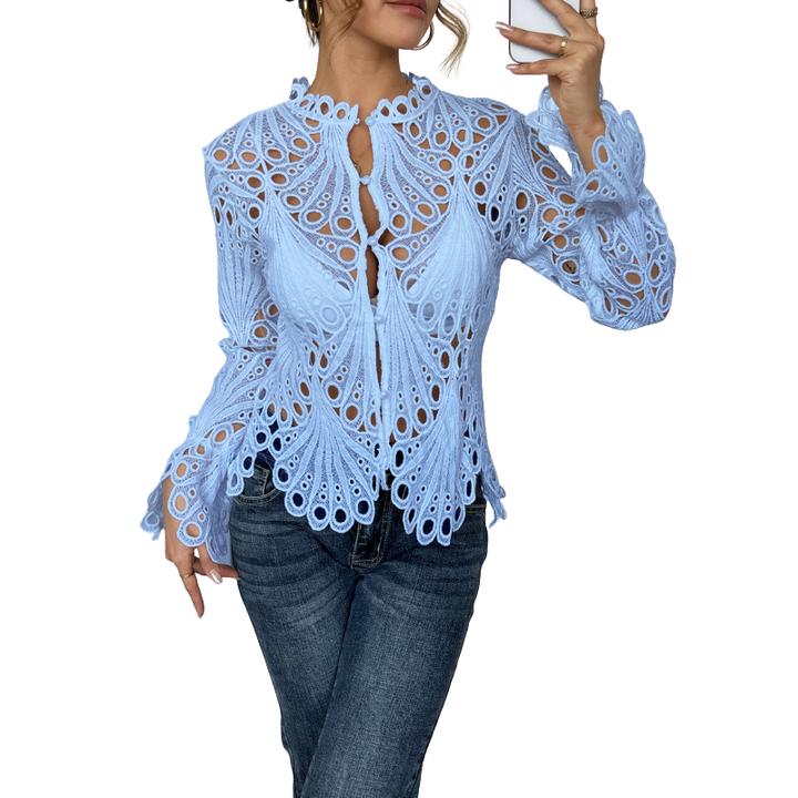 SARAH – Modern Hollow Detail Blouse