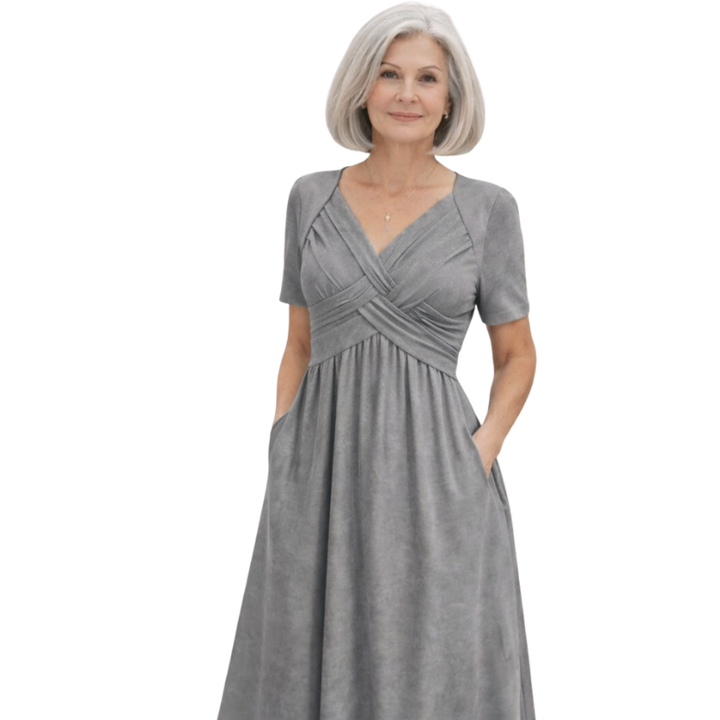 Viola™ | Elegant Midi Dress with Tummy Control