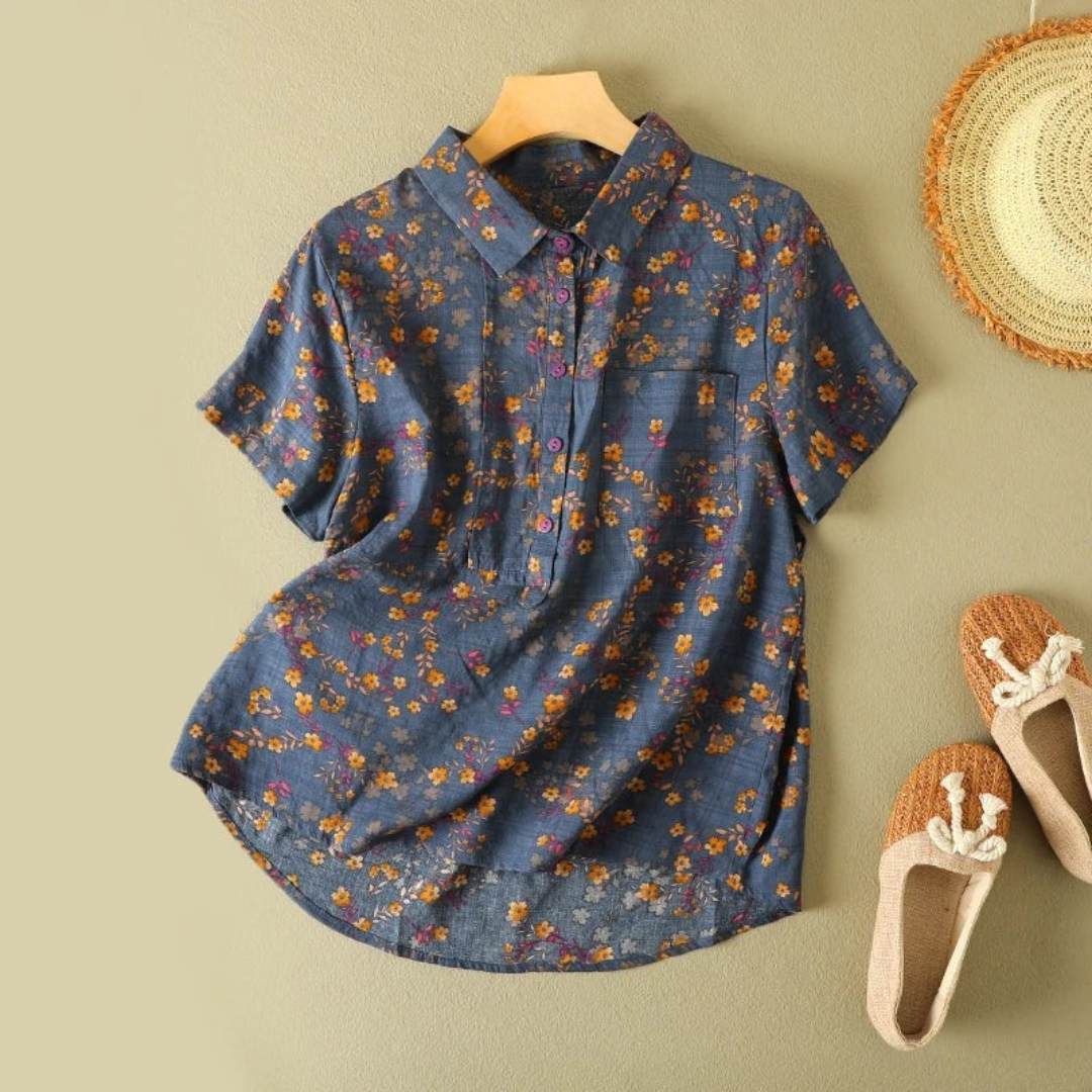 Olive™ | Vintage Floral Summer Shirt