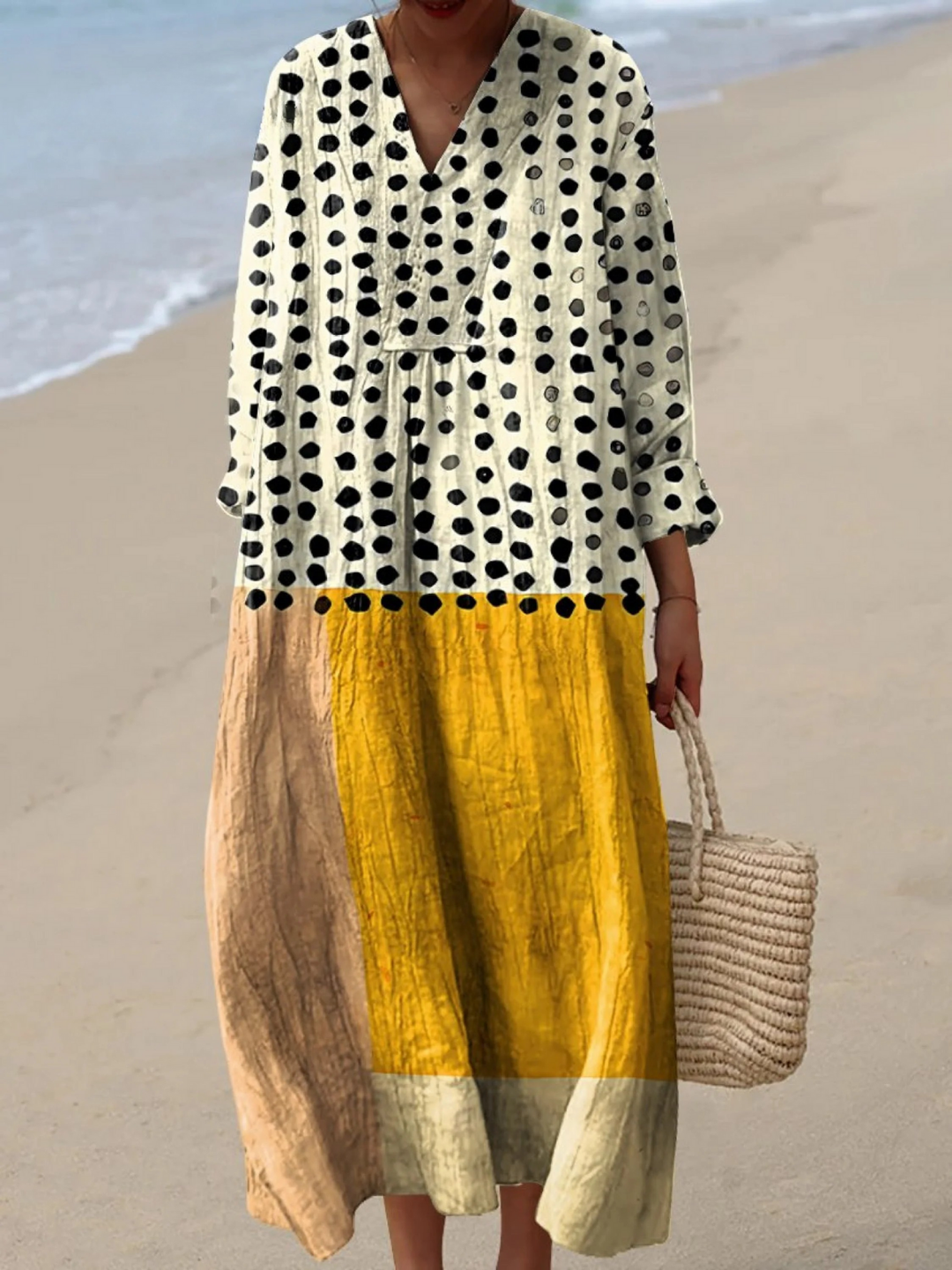 Selina | Breezy Spring Dress with Long Sleeves