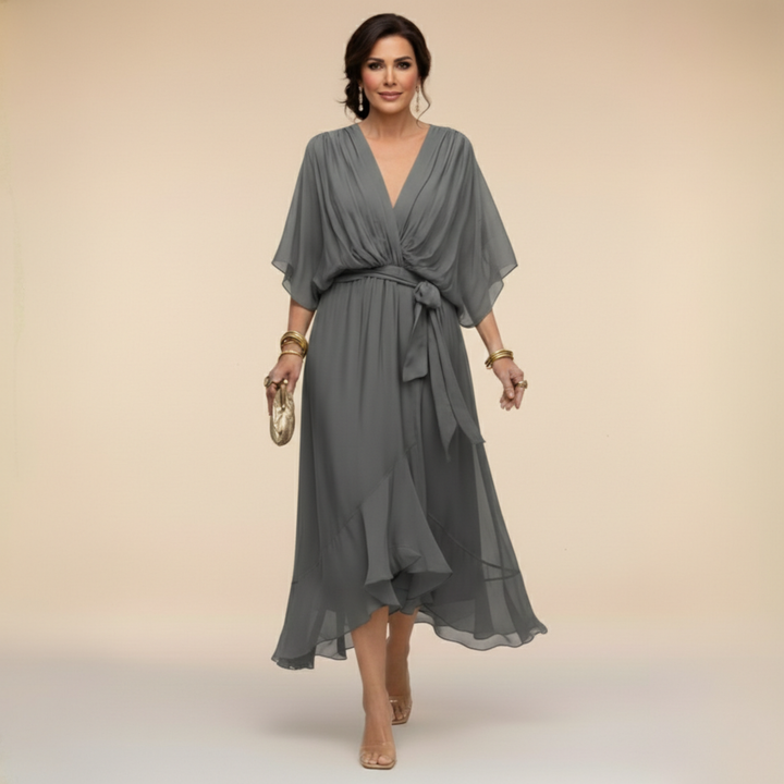 Marta | Lightweight Sheer V-Neck Dress