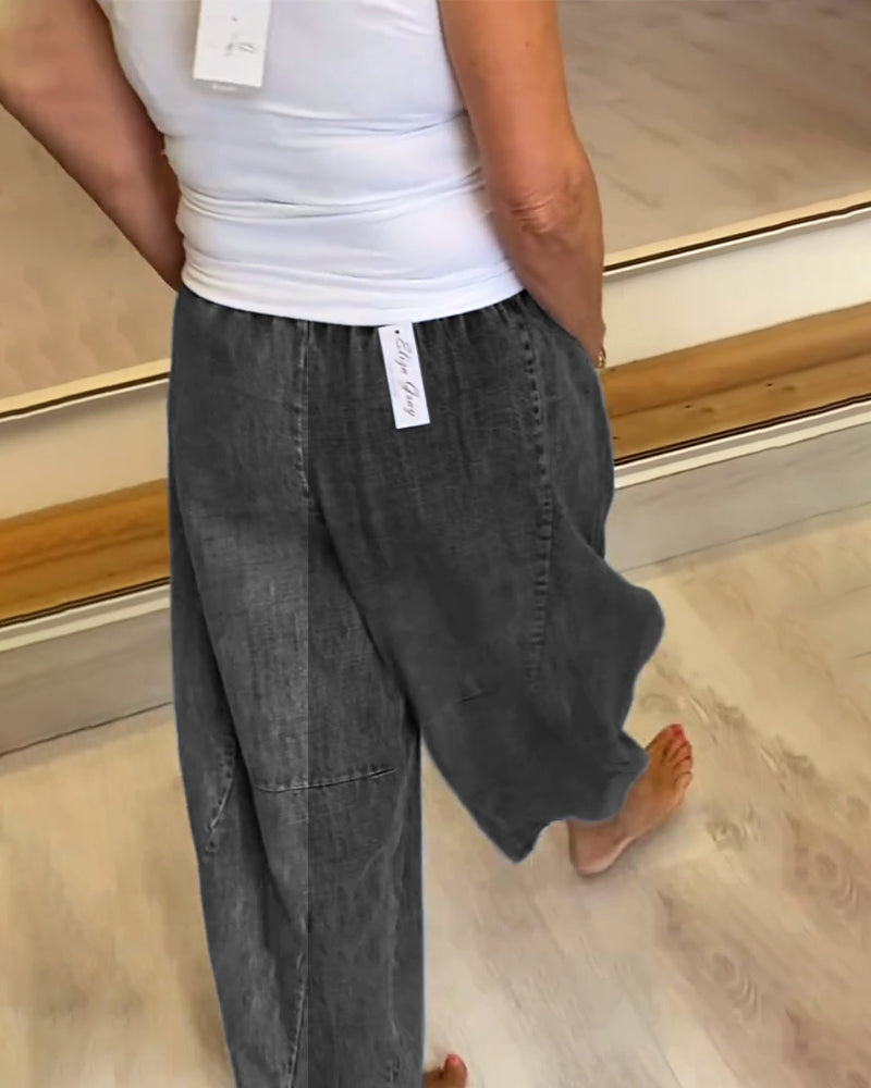 Elina | Relaxed Elastic Waist Jeans