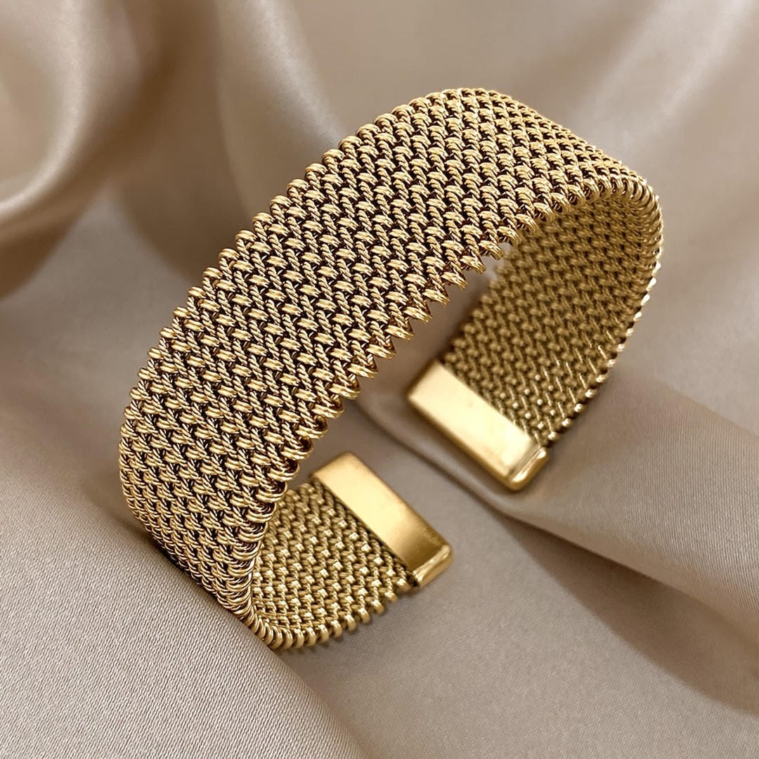 Woven | Adjustable Gold Plated Bracelet