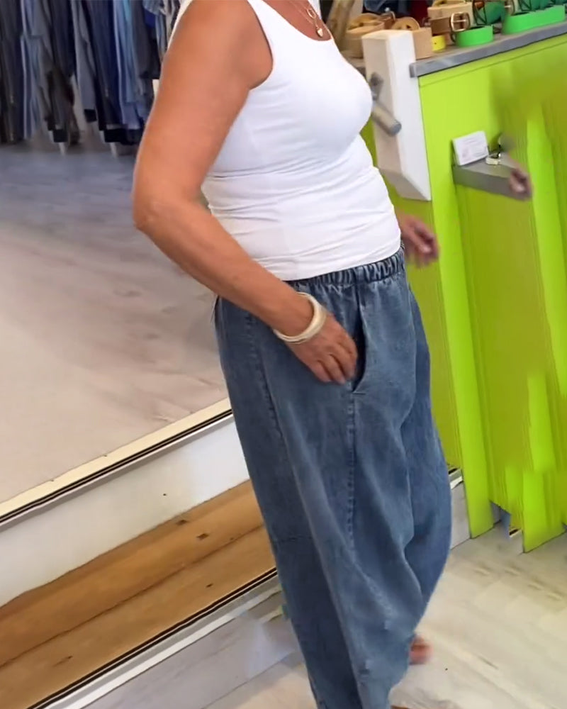 Elina | Relaxed Elastic Waist Jeans