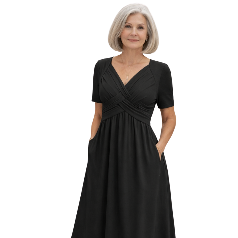 Viola™ | Elegant Midi Dress with Tummy Control