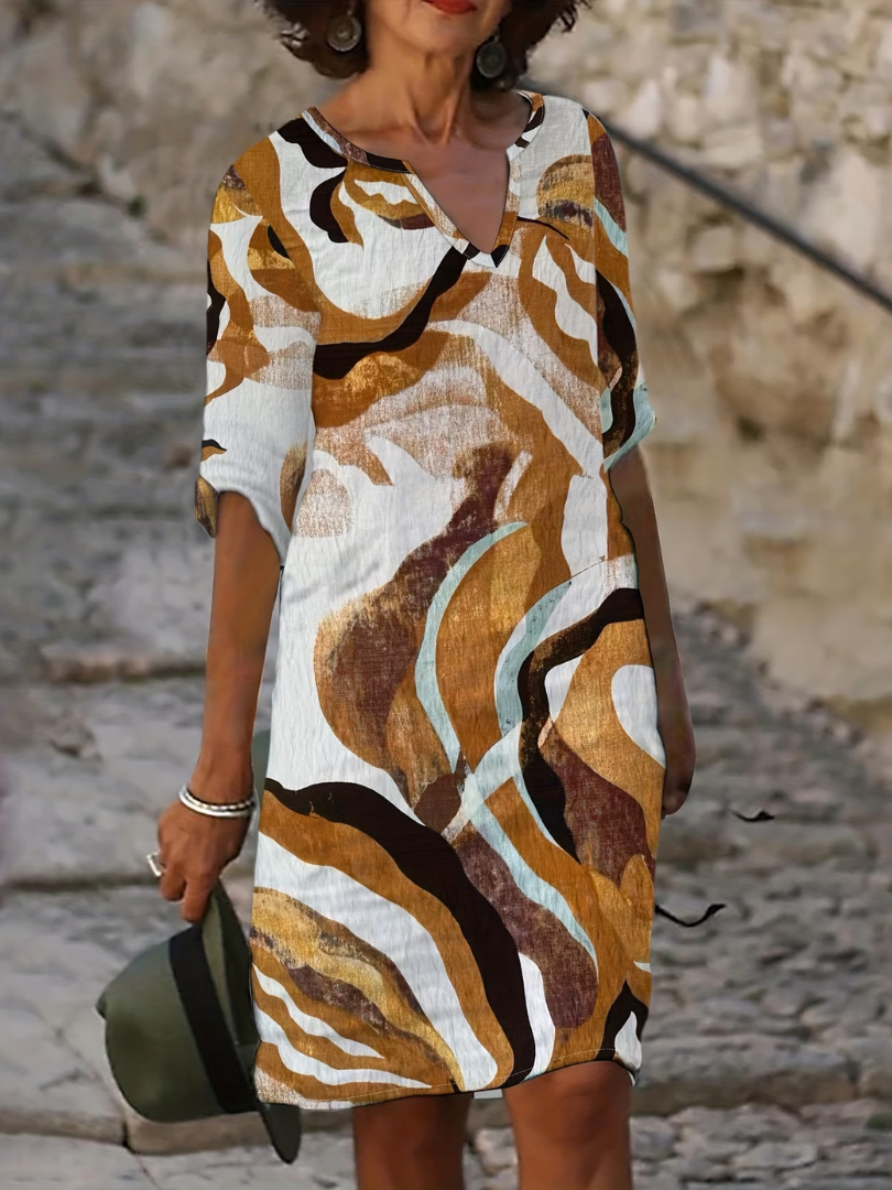 Emma airy summer dress - Brown
