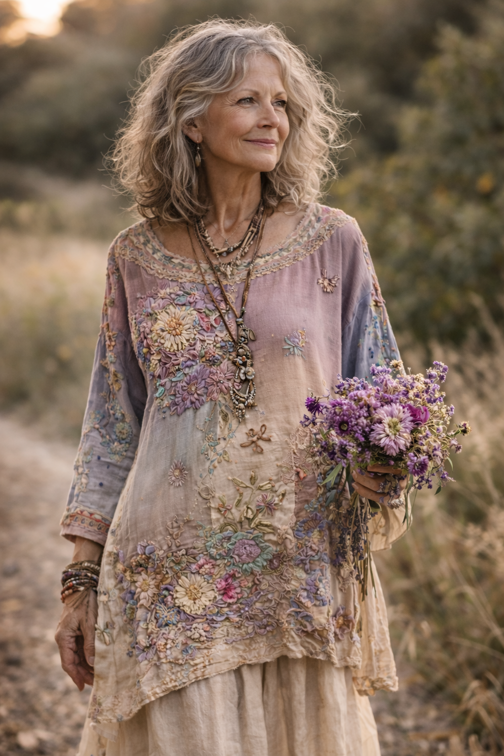 Ridika | Artisan Floral Patchwork Dress