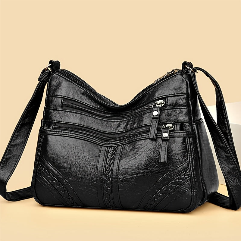 Women's | PU Handbag with Adjustable Crossbody/Shoulder Strap,