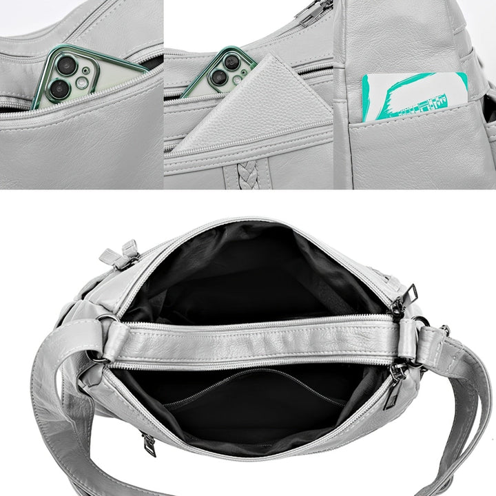 Women's | PU Handbag with Adjustable Crossbody/Shoulder Strap,