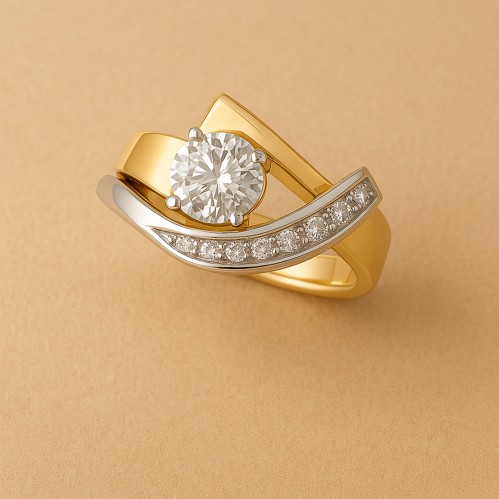 Radiance | Irregular Gold and Silver Ring