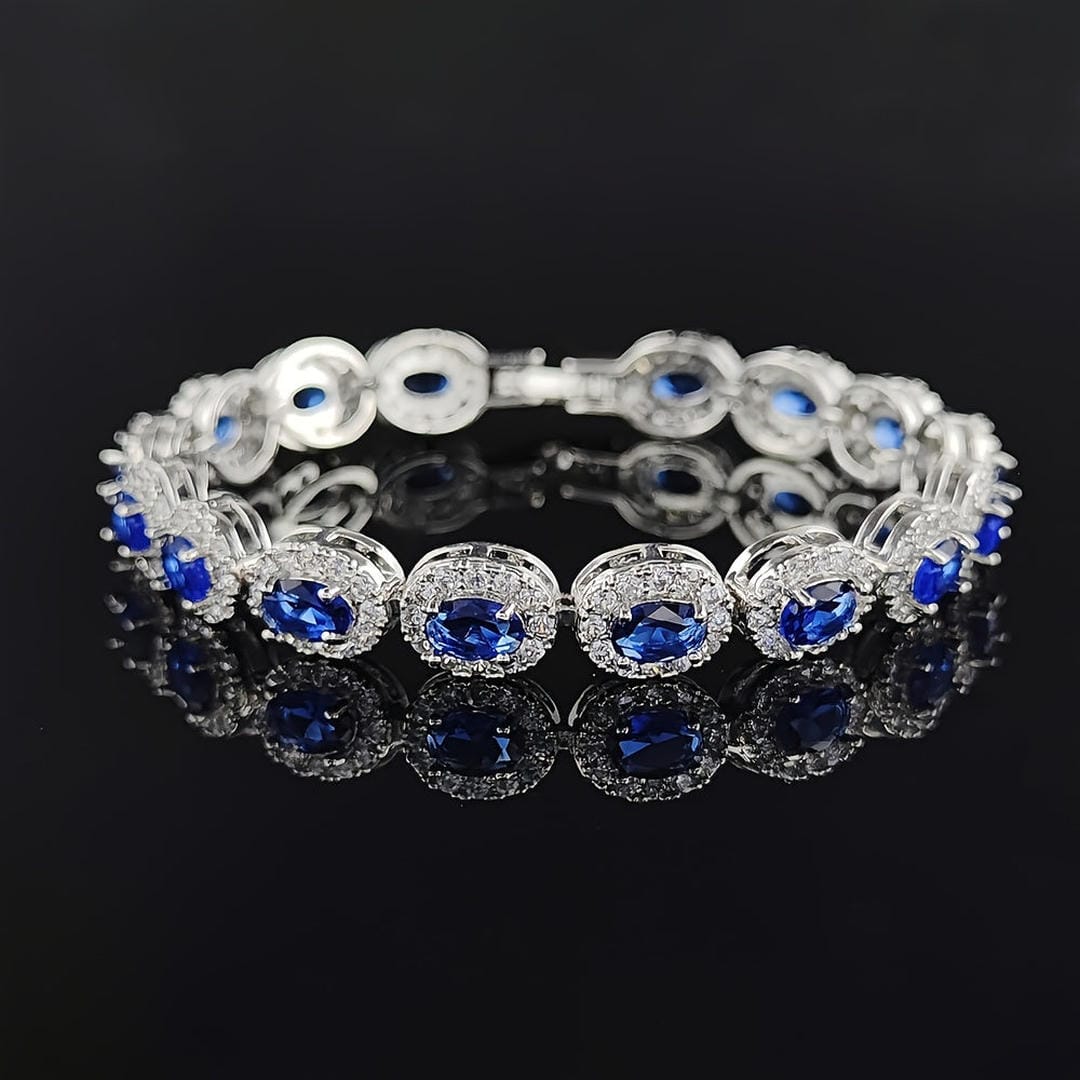 Joan | Vintage Sapphire Oval Bracelet