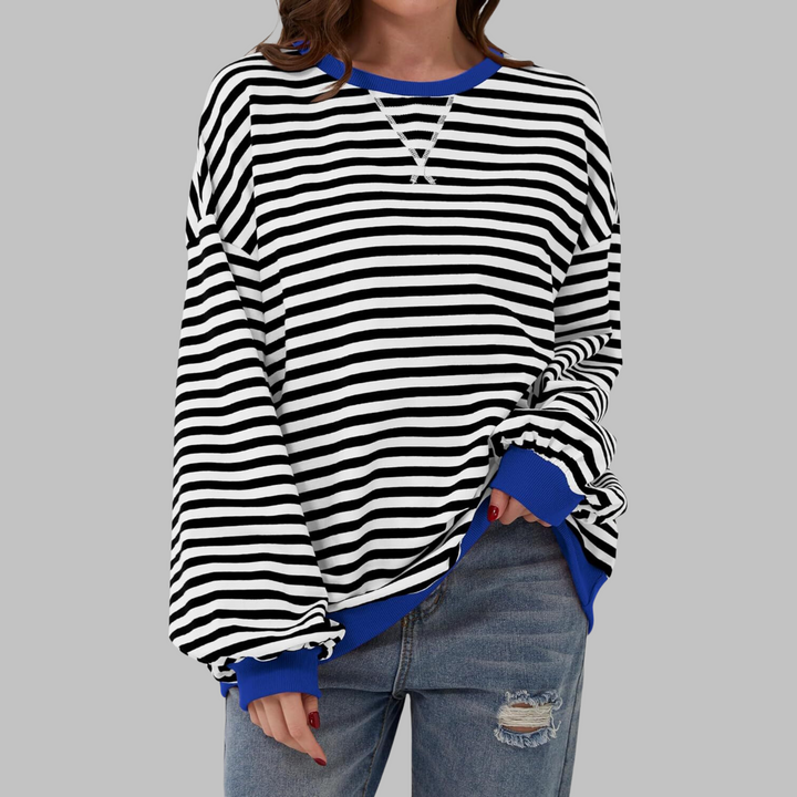 LUKA | Casual  Round Neck Striped Shirt