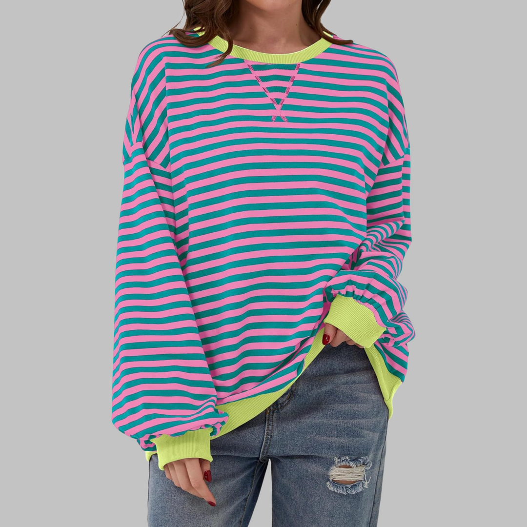 LUKA | Casual  Round Neck Striped Shirt
