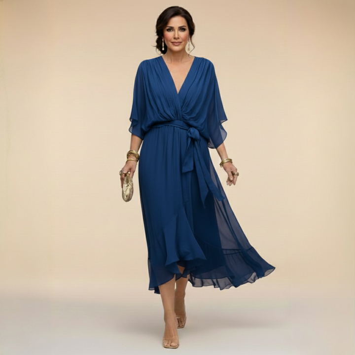Marta | Lightweight Sheer V-Neck Dress