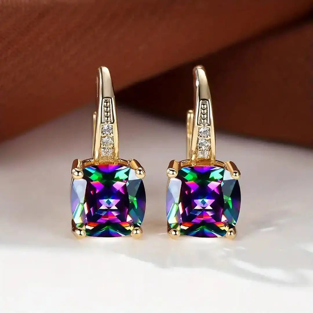 Mystic | Sapphire Stone Hoop Earrings